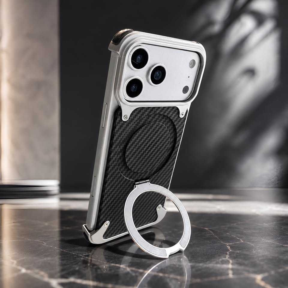 IPHONE 17 PRO MAX Premium Metal Carbon Fibre MagSafe Case - Image 3