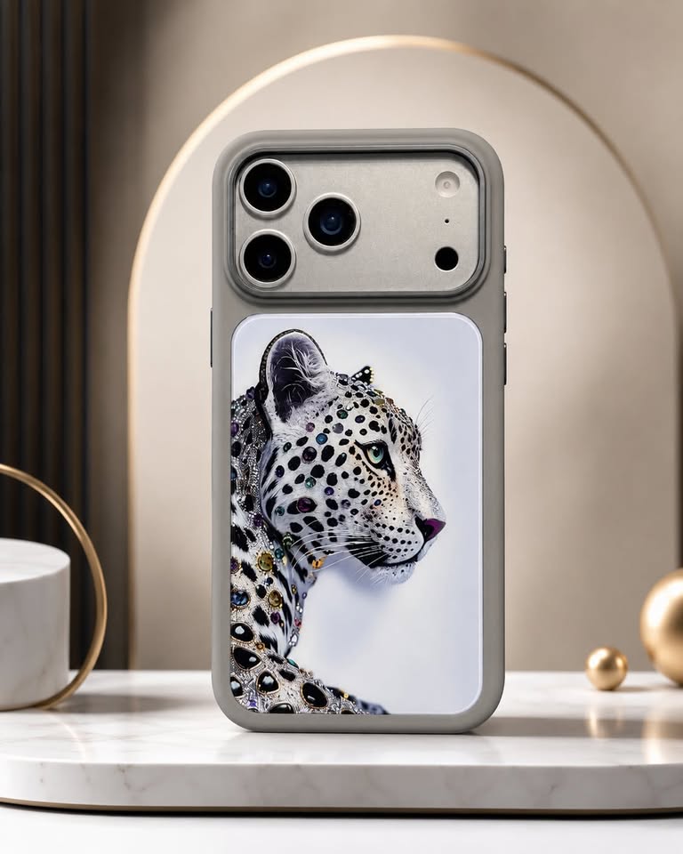IPHONE 17 PRO MAX Luxury White Leopard Designer Protective Case