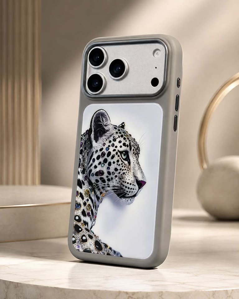 IPHONE 17 PRO MAX Luxury White Leopard Designer Protective Case - Image 2