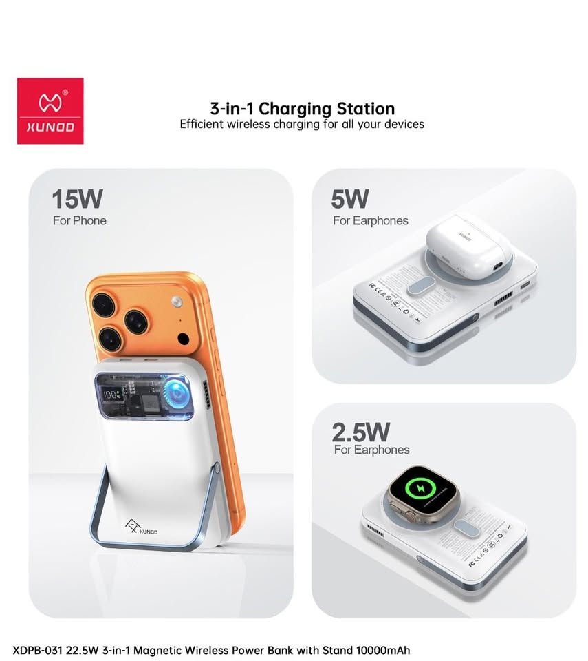 XUNDO XDPB-031 10000 MAH POWERBANK WHITE - Image 6