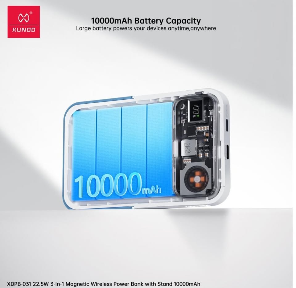XUNDO XDPB-031 10000 MAH POWERBANK WHITE - Image 3
