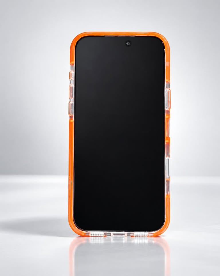 IPhone 17/18 Pro Max Clear Orange Anti-Yellow MagSafe Bumper Case - Image 4