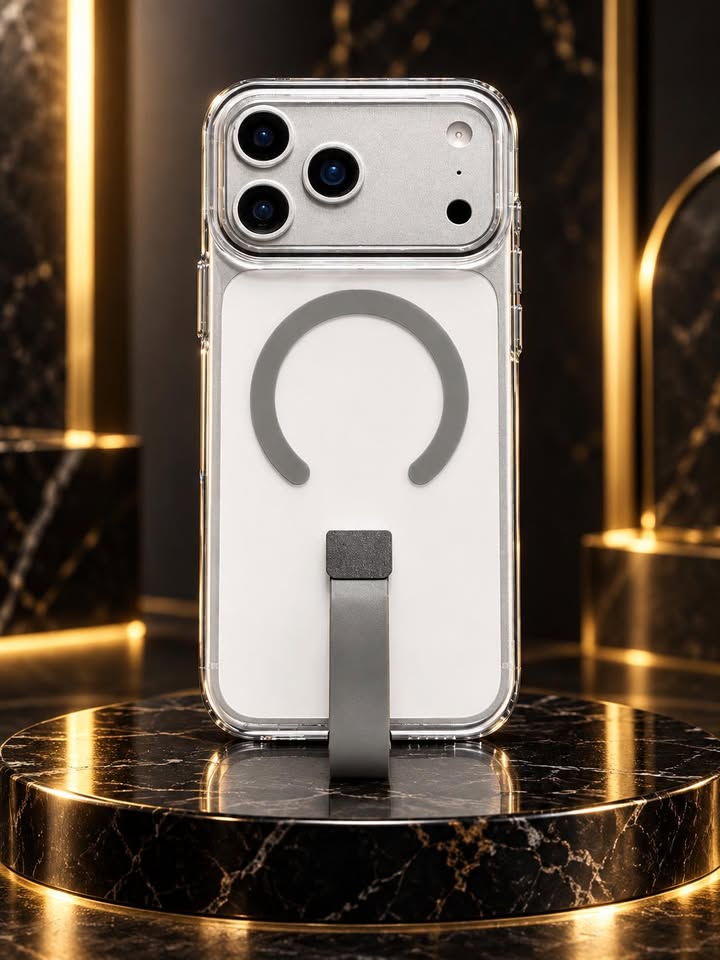 Iphone 17 Pro Max Anti-Yellow MagSafe Loop Case – Clear Grey