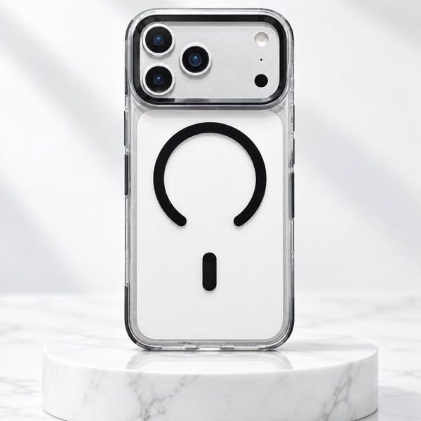 IPhone 17/18 Pro Max Clear Black Anti-Yellow MagSafe Bumper Case