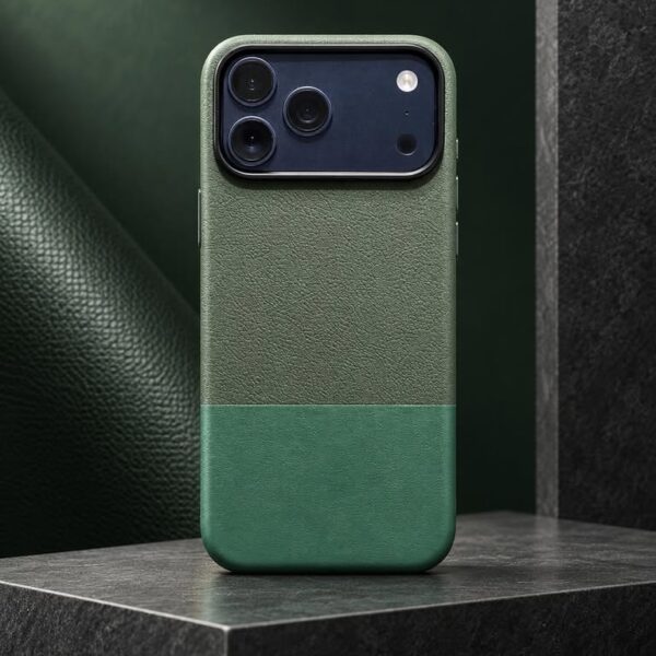 Iphone 17/18 Pro Max Dual-Tone Textured Case – Sage & Emerald Green