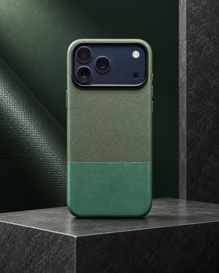 Iphone 17/18 Pro Max Dual-Tone Textured Case – Sage & Emerald Green