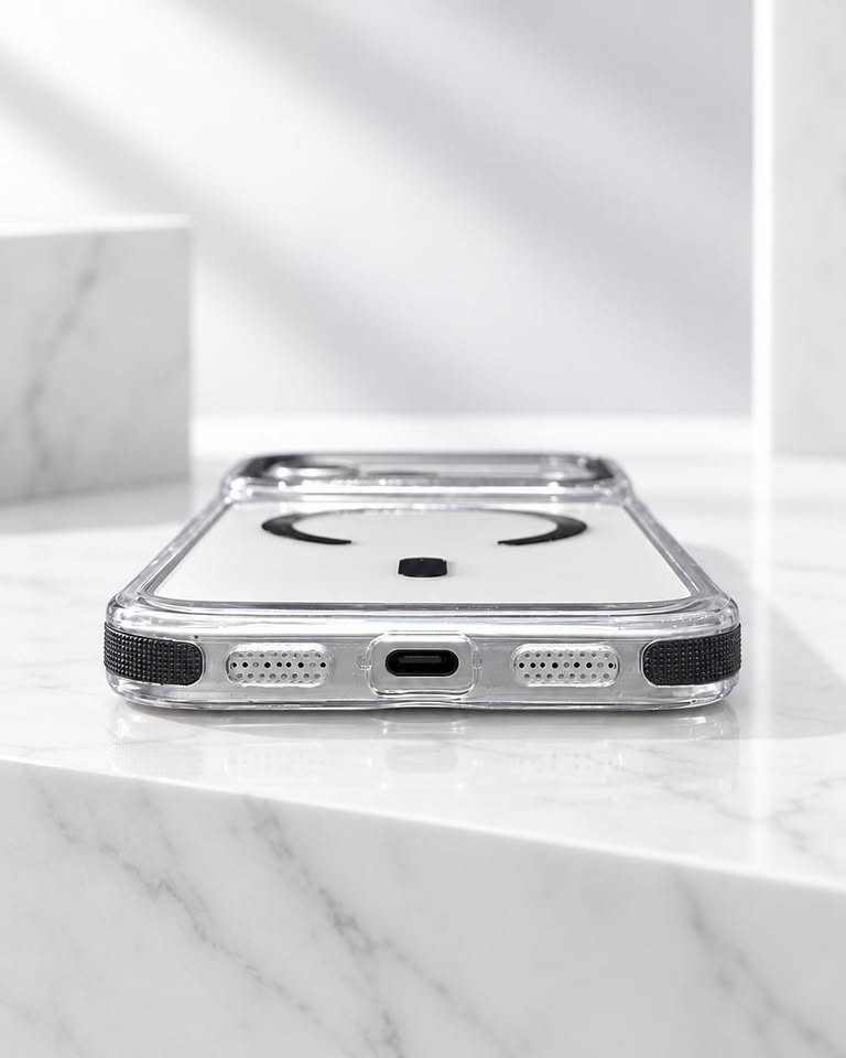 IPhone 17/18 Pro Max Clear Black Anti-Yellow MagSafe Bumper Case - Image 4