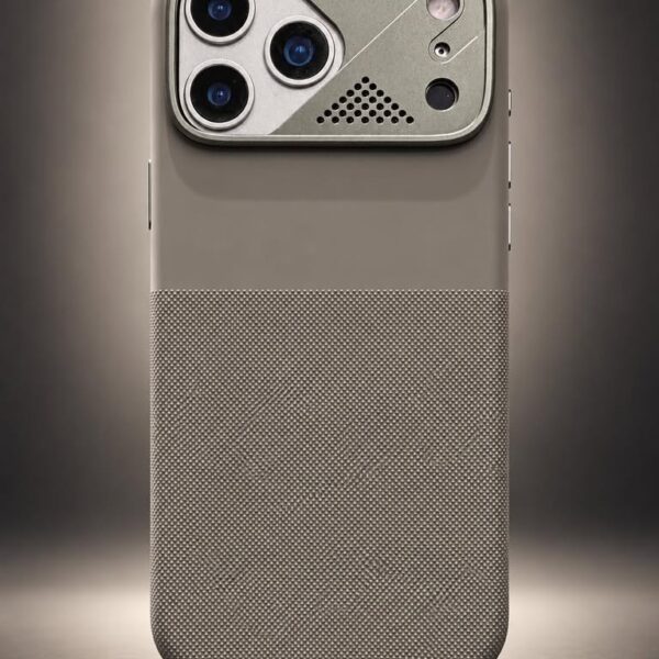 Iphone 17/18 Pro Max Premium Textured Grip Silicone Case – Stone Grey